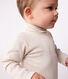 Baby-Body mit Rollkragen aus einfarbiger Baumwolle 