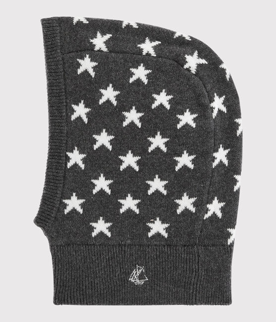 Kapuzenmütze für Babys, unisex schwarz CITY/weiss MARSHMALLOW
