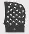 Kapuzenmütze für Babys, unisex schwarz CITY/weiss MARSHMALLOW