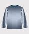 Langärmeliges Kinder-T-Shirt aus Baumwolle für Jungen blau MEDIEVAL/weiss MARSHMALLOW