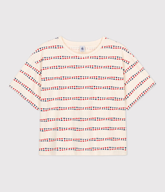 Damen-T-Shirt LE BOXY aus Baumwolle weiss AVALANCHE+STOP/ MULTICO