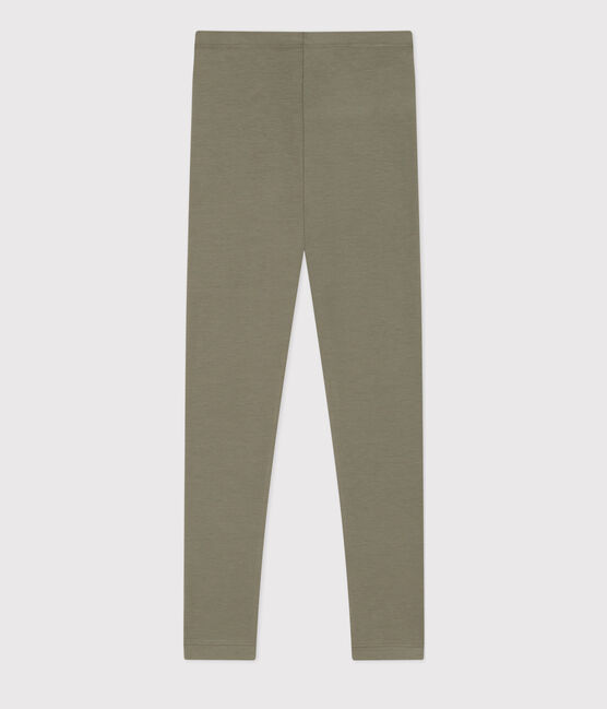 Kinder-Leggings aus Jersey-Elastan für Mädchen grün MARECAGE