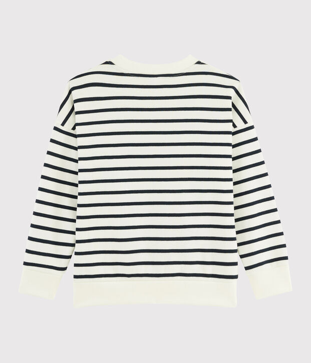 Kinder-Sweatshirt f&uuml;r Jungen weiss/blau