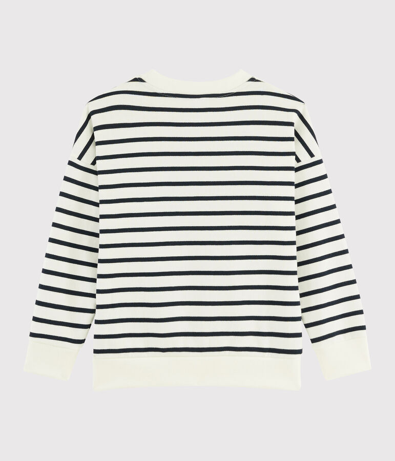 Kinder-Sweatshirt f&uuml;r Jungen weiss/blau