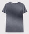 T-Shirt LE DROIT aus Baumwolle mit Rundhalsausschnitt blau SMOKING/weiss MARSHMALLOW