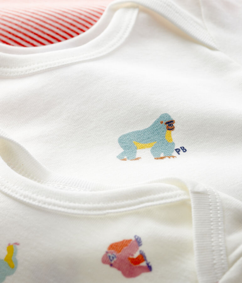 3er-Set lang&auml;rmlige Baby-Bodys f&uuml;r Jungen vielfarbig