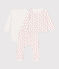 Baby-Set aus bedruckter Baumwolle weiss MARSHMALLOW/rot PEPS