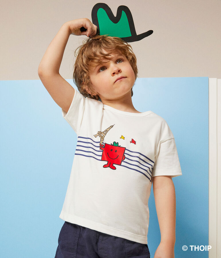 Kinder-T-Shirt Mr. Men und Little Miss  aus Baumwolle weiss