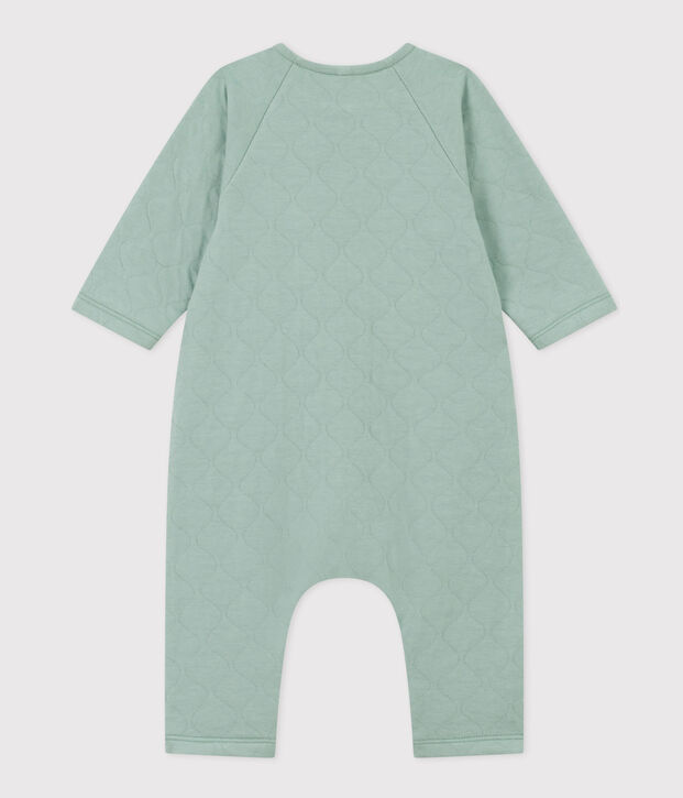 Langer Baby-Overall aus gestepptem Doppeljersey gr&uuml;n