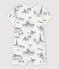 Baby-Einteiler aus Baumwolle mit Paris-Motiv im Toile-de-Jouy-Stil weiss MARSHMALLOW/blau MEDIEVAL