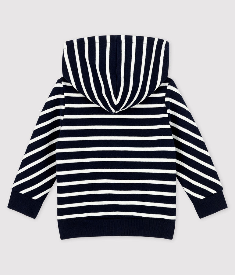 Baby-Kapuzensweatshirt f&uuml;r Jungen blau/weiss