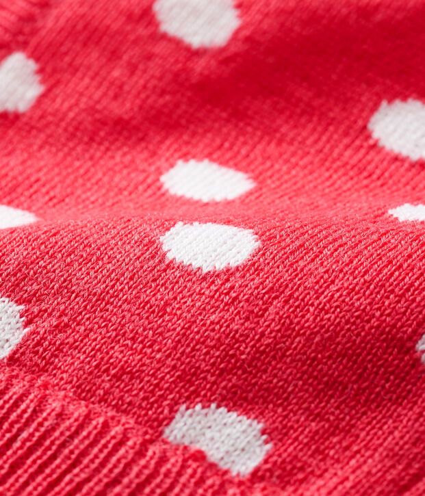 Kapuzenm&uuml;tze f&uuml;r Babys, unisex rot/weiss