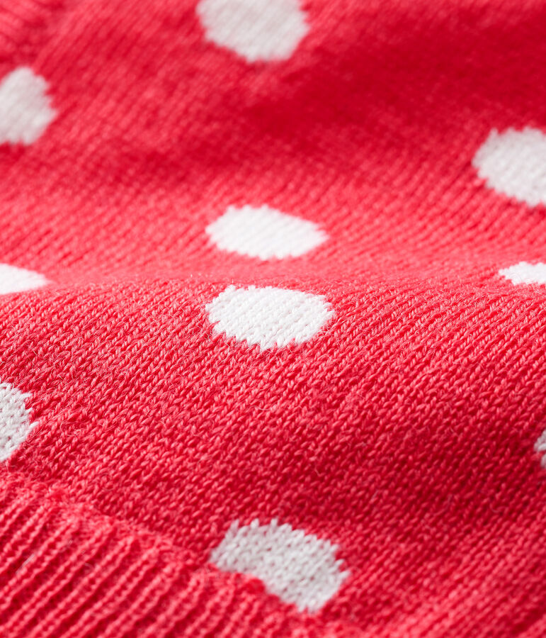 Kapuzenm&uuml;tze f&uuml;r Babys, unisex rot/weiss