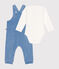 Baby-Set Latzhose aus Nicki blau BEACH
