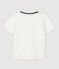 Kinder-Poloshirt aus Baumwolle für Jungen weiss MARSHMALLOW