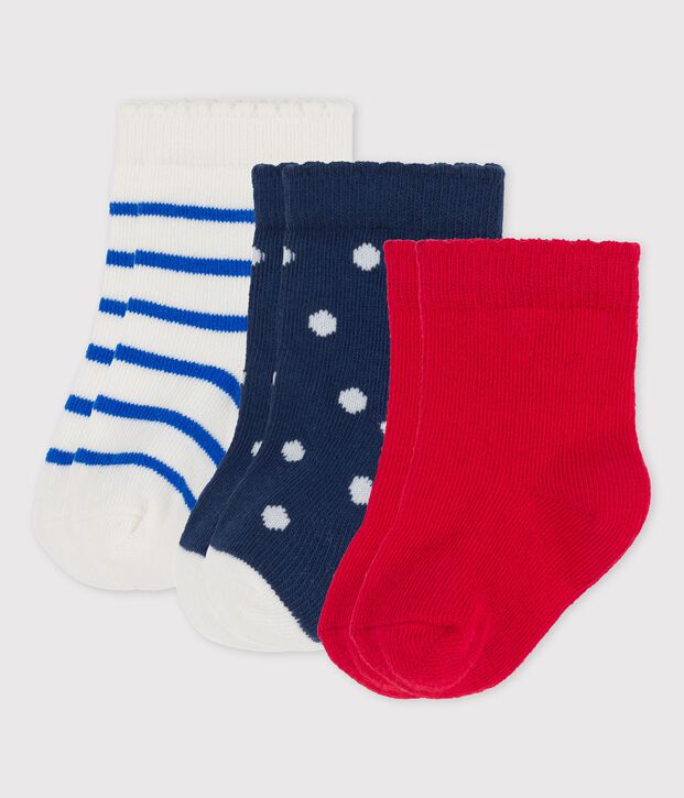 3er-Set Babysocken vielfarbig