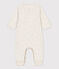 Langer einfarbiger Baby-Overall aus Bio-Doppeljersey beige MONTELIMAR CHINE