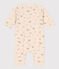 Langer bedruckter Baby-Overall aus Molton weiss AVALANCHE/ MULTICO
