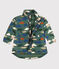 Halblange bedruckte Kinder-Winterjacke für Mädchen/Jungen grün VALLEE/naturfarben MULTICO