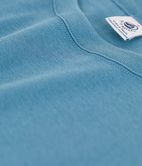T-Shirt L’ICONIQUE aus Baumwolle mit rundem Ausschnitt für Damen blau LAVIS