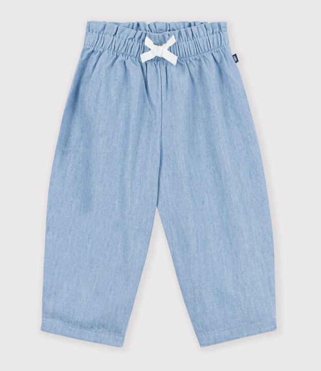 Baby-Hose aus Chambray blau