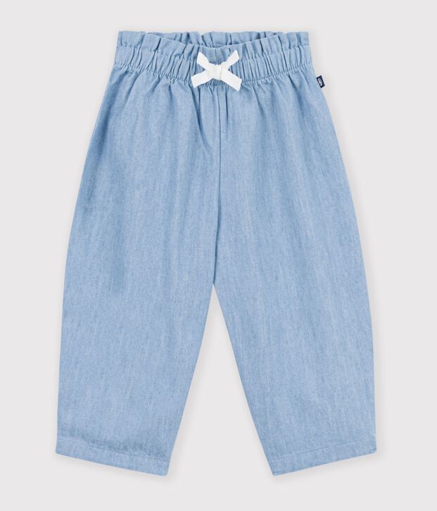 Baby-Hose aus Chambray blau