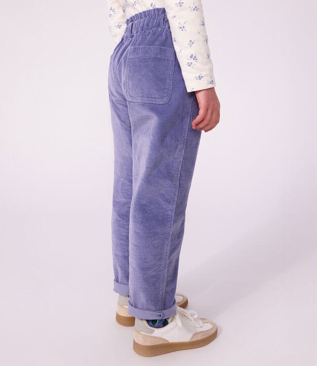 Kinder-Hose aus Feincord violett