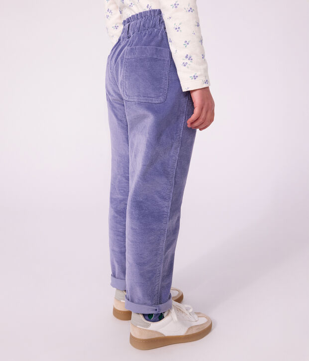 Kinder-Hose aus Feincord violett