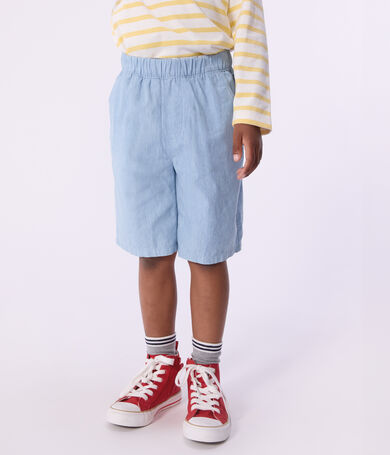 Kinder-Bermudashorts aus einfarbiger Baumwolle