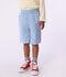 Kinder-Bermudashorts aus einfarbiger Baumwolle blau