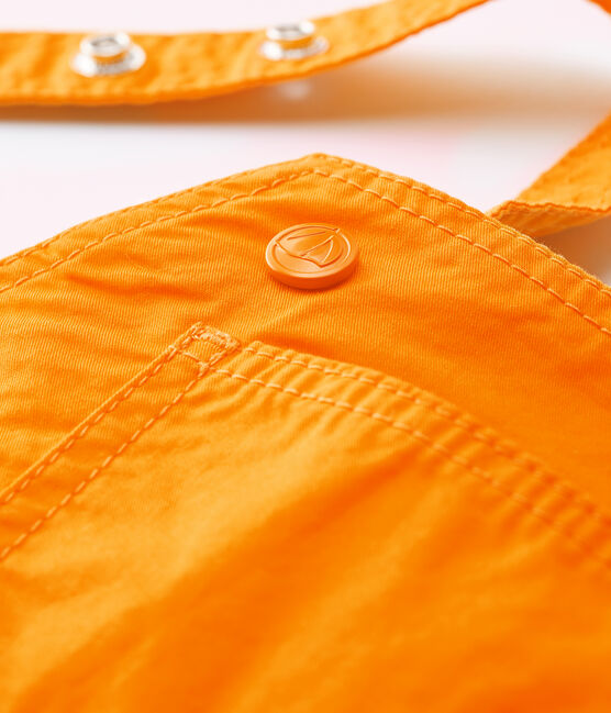 Kurze Baby-Latzhose aus Sergestoff für Jungen gelb TEHONI