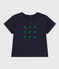 Kurzärmeliges Baby-T-Shirt aus leichtem Jersey blau SMOKING/weiss MULTICO