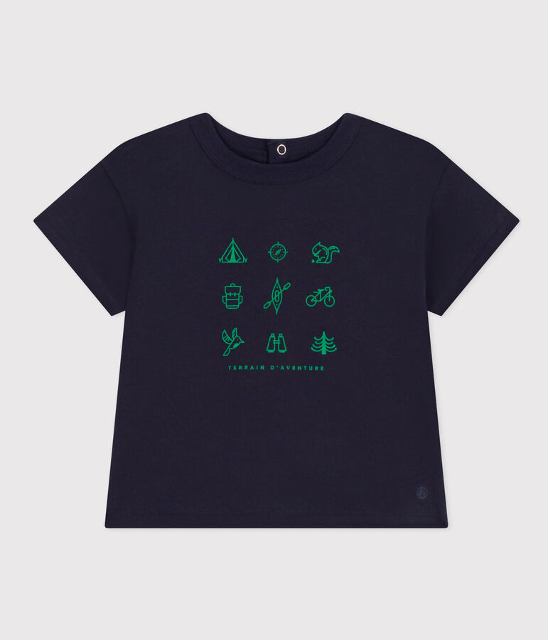 Kurz&auml;rmeliges Baby-T-Shirt aus leichtem Jersey blau/vielfarbig