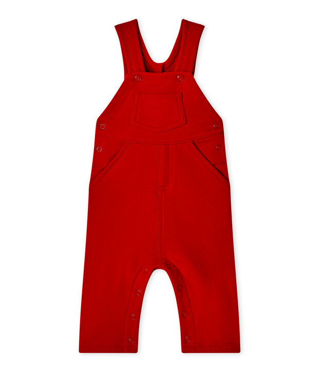 Baby-Jungen-Latzhose aus Molton rot