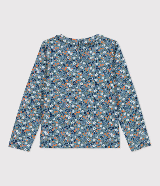 Langärmeliges, geblümtes Kinder-T-Shirt aus Baumwolle für Mädchen ROVER/ MULTICO