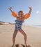 Kinder-Badeanzug mit Printmotiv für Mädchen blau BEACH/ MULTICO