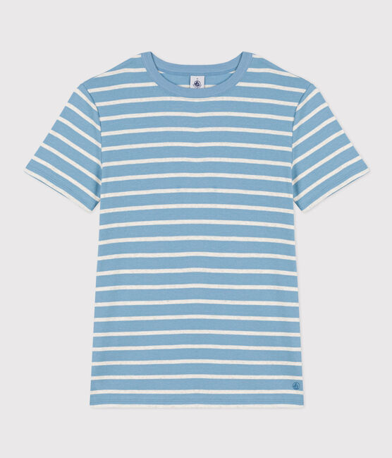 T-Shirt L’ICONIQUE aus Baumwolle mit rundem Ausschnitt für Damen AZUL/ MONTELIMAR