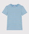T-Shirt L’ICONIQUE aus Baumwolle mit rundem Ausschnitt für Damen AZUL/ MONTELIMAR