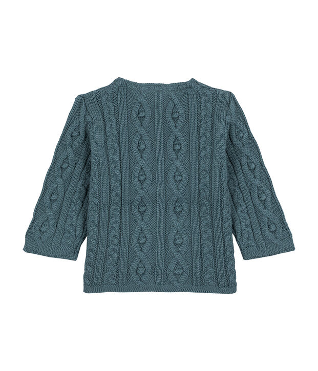Cardigan mit Zopfmuster blau Atlantic