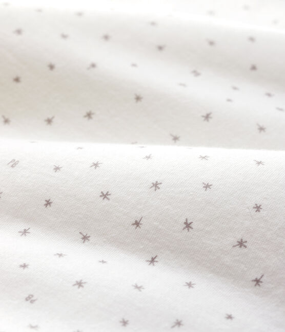 Witte tubic babytrappelzak van biokatoen weiss MARSHMALLOW/weiss MULTICO