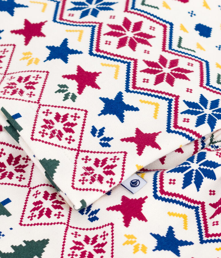 Kinder-Pyjama aus Molton mit Weihnachts-Motiv naturfarben/vielfarbig