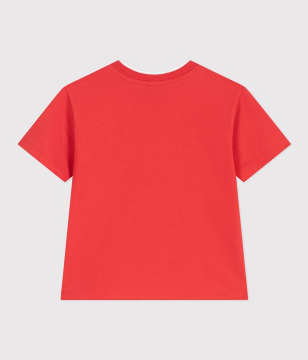Kurz&auml;rmeliges Kinder T-Shirt aus Baumwolle rot