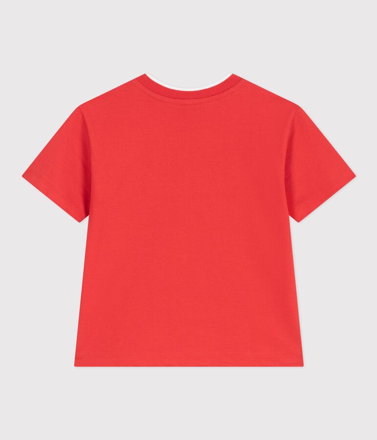Kurz&auml;rmeliges Kinder T-Shirt aus Baumwolle rot