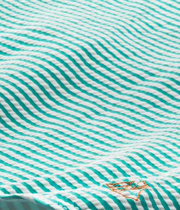 M&auml;dchen-Badeanzug gr&uuml;n/weiss