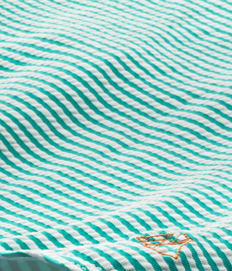 M&auml;dchen-Badeanzug gr&uuml;n FLAG/weiss LAIT