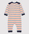Baby-Overall aus Molton. weiss MARSHMALLOW/ SMOKING/ CAROTTE