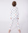 Langärmeliger Kinder-Pyjama aus Baumwolle mit Herz-Motiv weiss MARSHMALLOW/weiss MULTICO