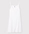 Klassisches Trägerkleid aus Baumwolle für Damen weiss ECUME