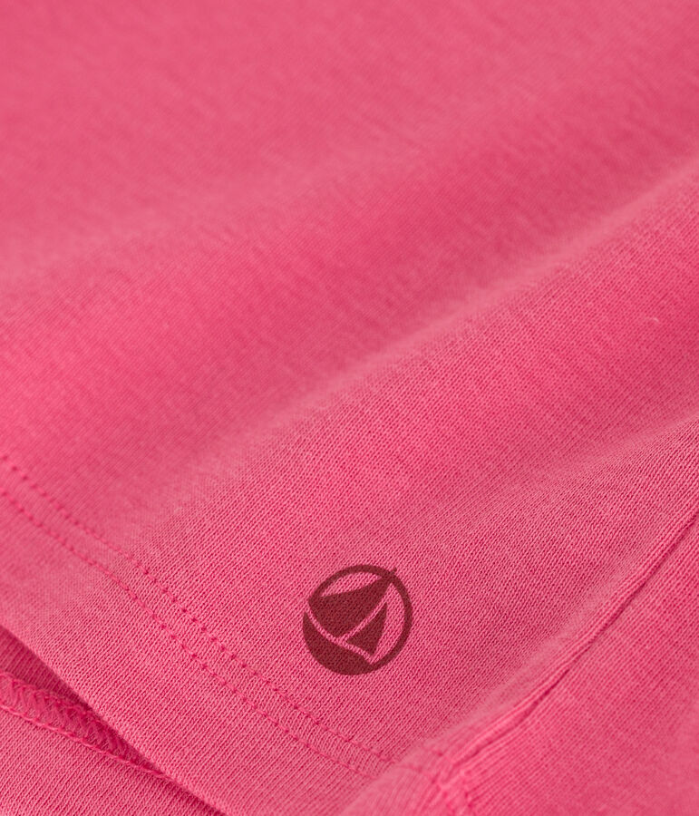 Kurz&auml;rmeliges Kinder-T-Shirt aus einfarbiger Baumwolle rosa