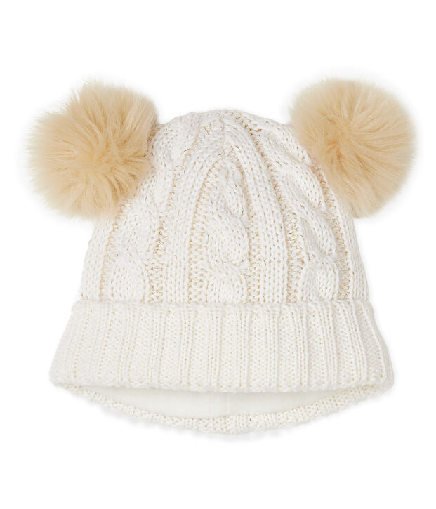 Kinderm&uuml;tze f&uuml;r M&auml;dchen weiss/gelb
